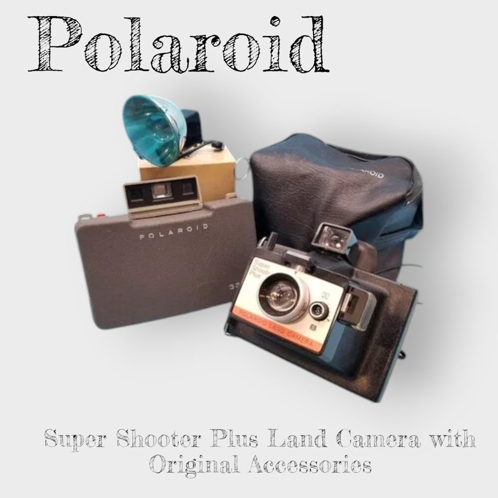 Polaroid Super Shooter Plus Land Camera with Original Accessories